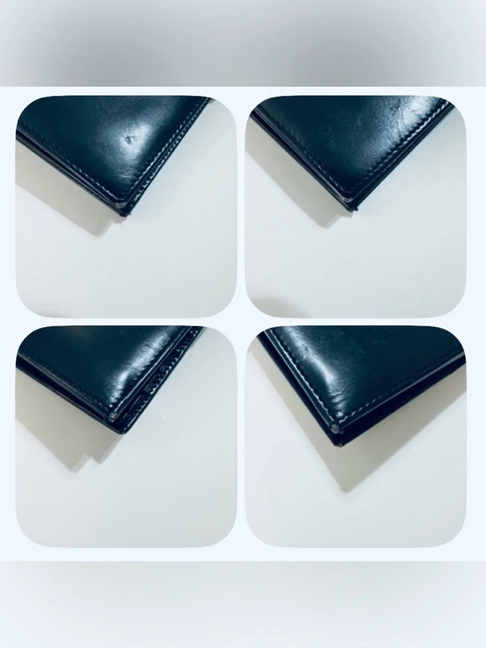 MEN’S SALVATORE FERRAGAMO BLACK LEATHER CONTINENTAL WALLET SILVER HARDWARE ITALY